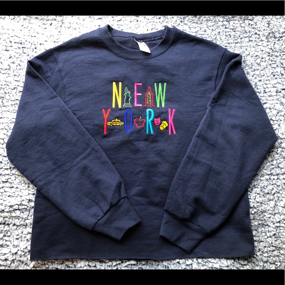New York Crew Neck - Navy Blue